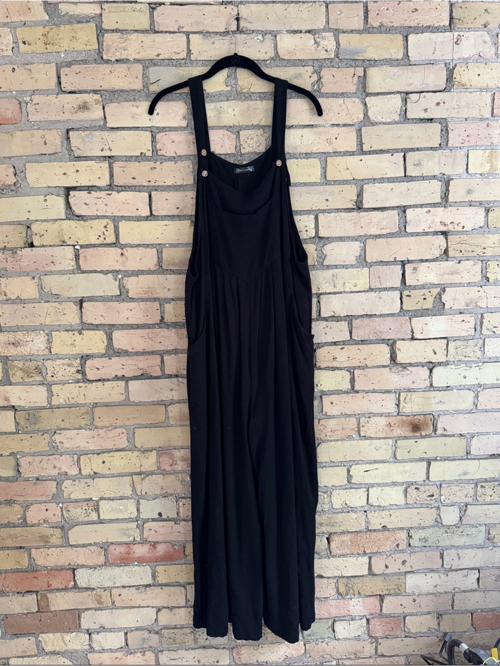 Black Overalls Flowy Wide Leg